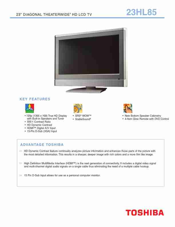 Toshiba Flat Panel Television 23HL85-page_pdf